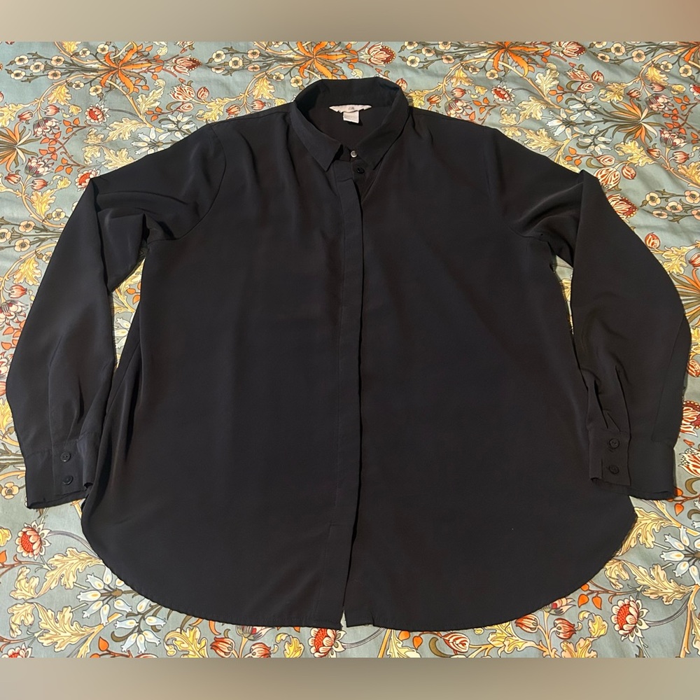 H&M Women’s Black Button Down Blouse